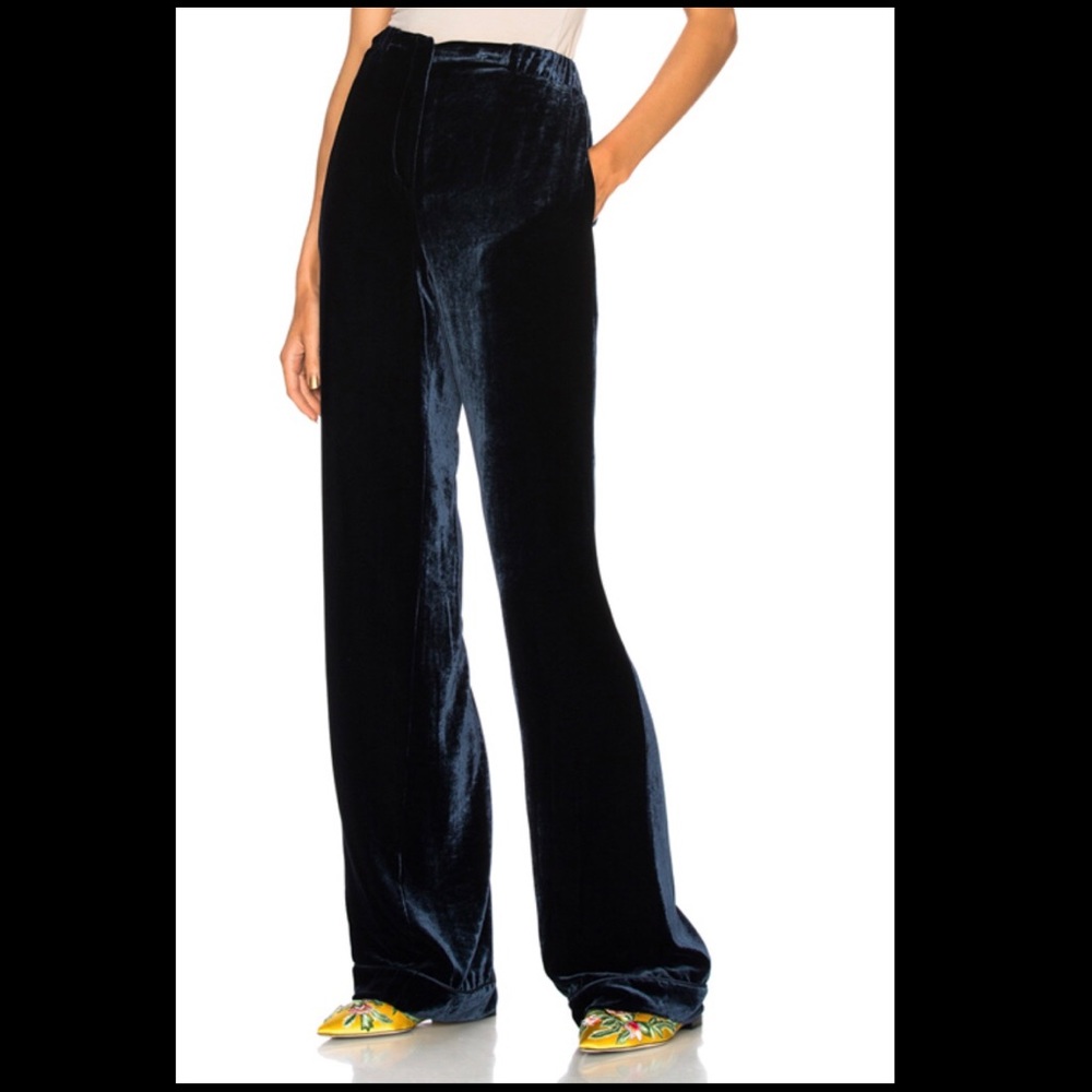 Alberta Ferretti Velvet Wide leg Pant